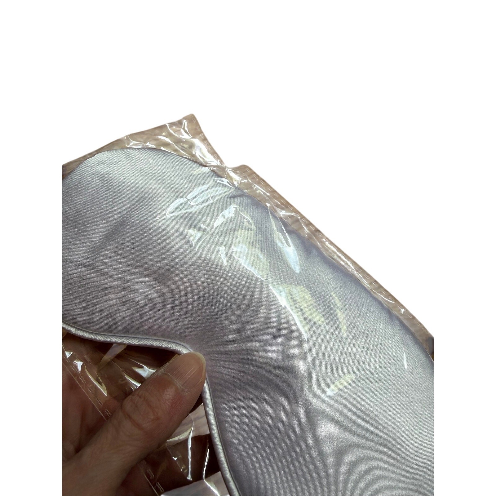 White eye mask with elastic strap