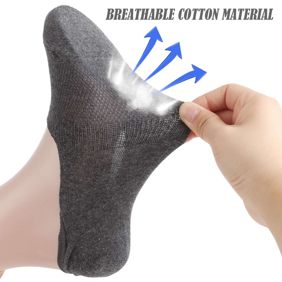 1-6 Pairs No Show Socks Women Men Running Low Cut Breathable Cotton Boat Sock US