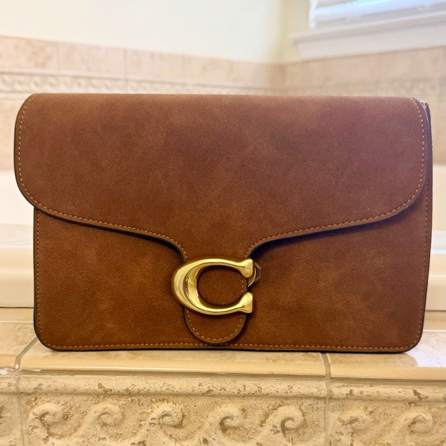 Coach Brown Crossbody Tabby 26cm Bag, Gold Hardware, Magnetic Flap