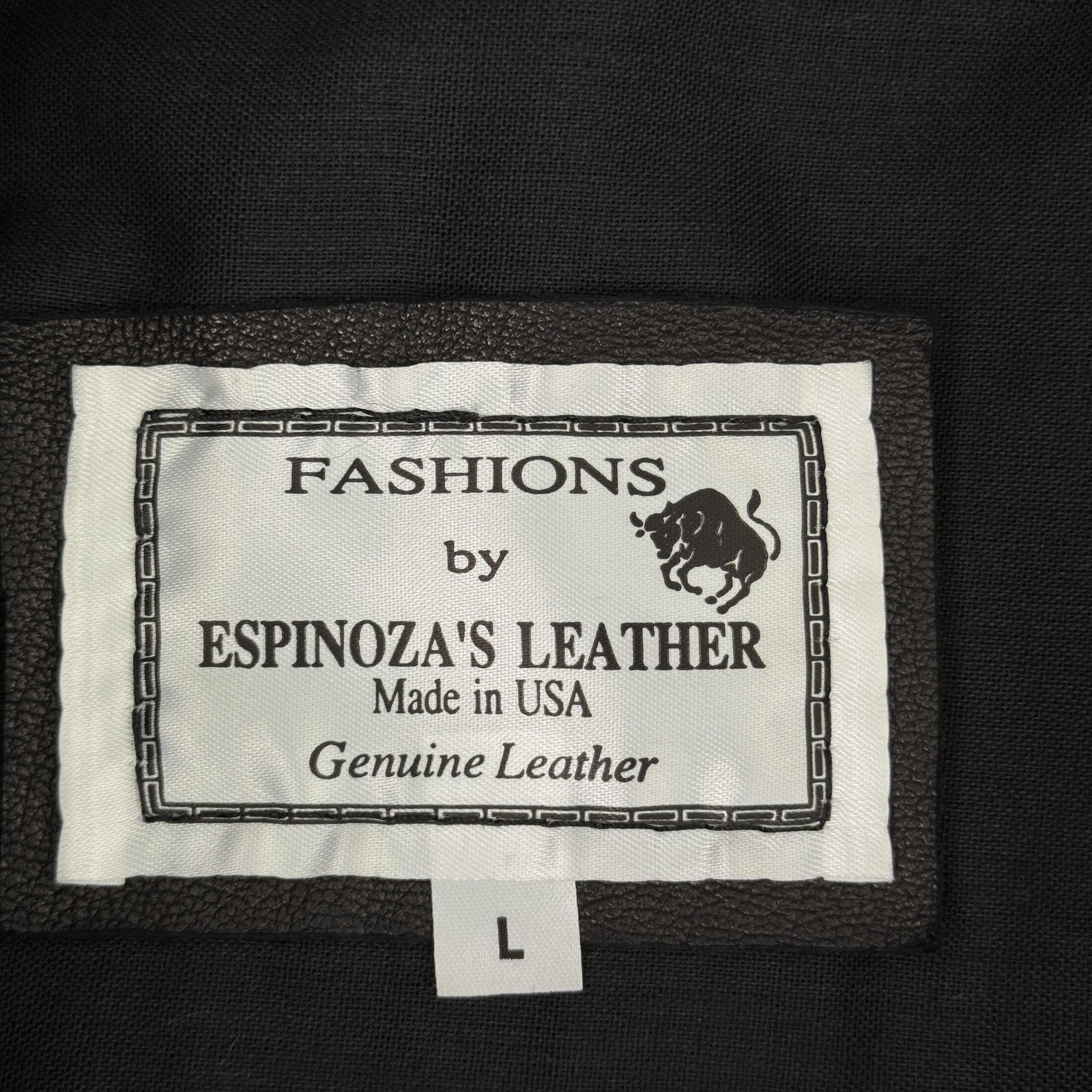 Espinozas Leather Mens Large Vest Snap Button Biker Motorcycle Lace Up Sides