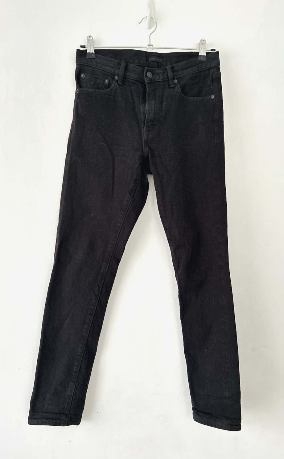 Uniqlo Jeans Men’s Black Slim Straight Mid Rise Selvedge W29 x L32