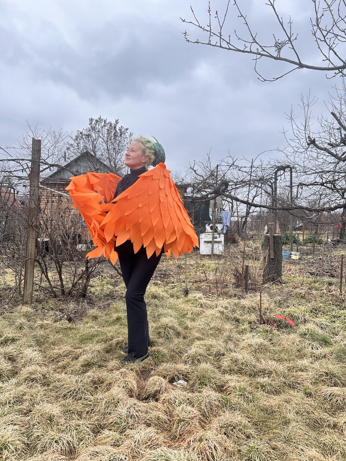 Fire Bird Wings Phoenix Wings Orange Angel Wings Costume