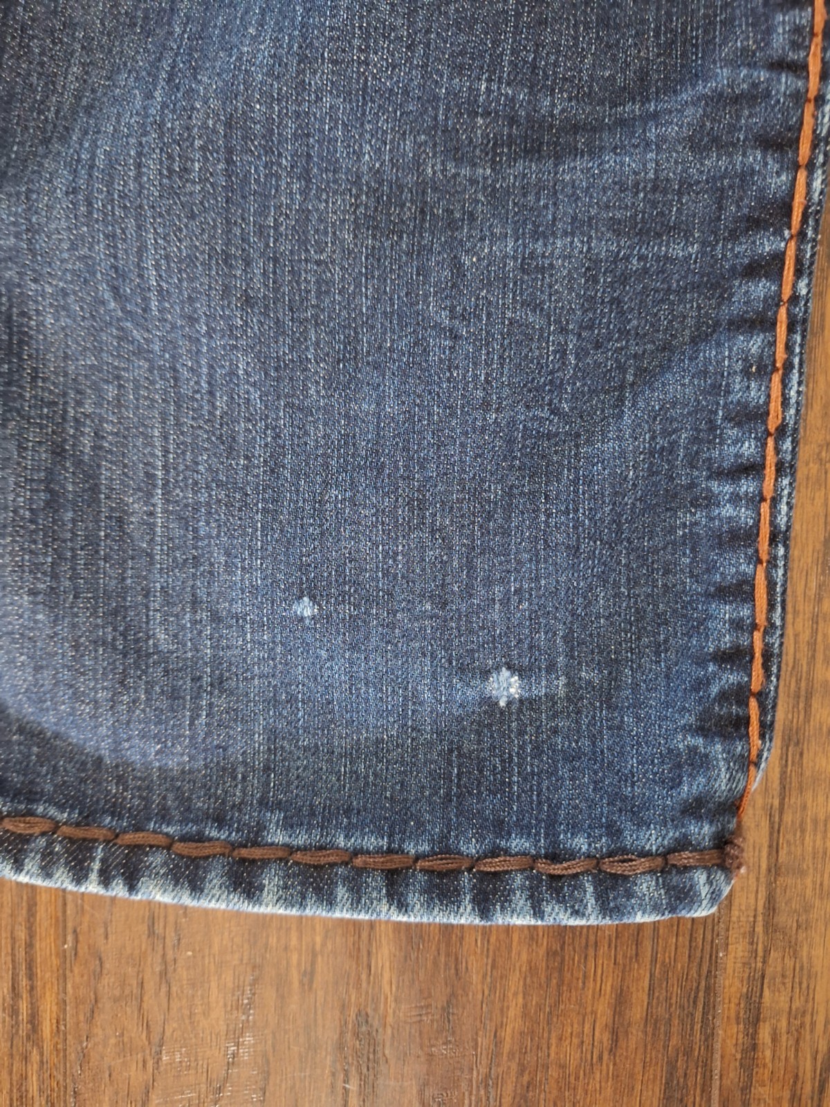 True Religion Men’s Geno slim fit jeans Medium Wash Buckstitch detail size 36×33