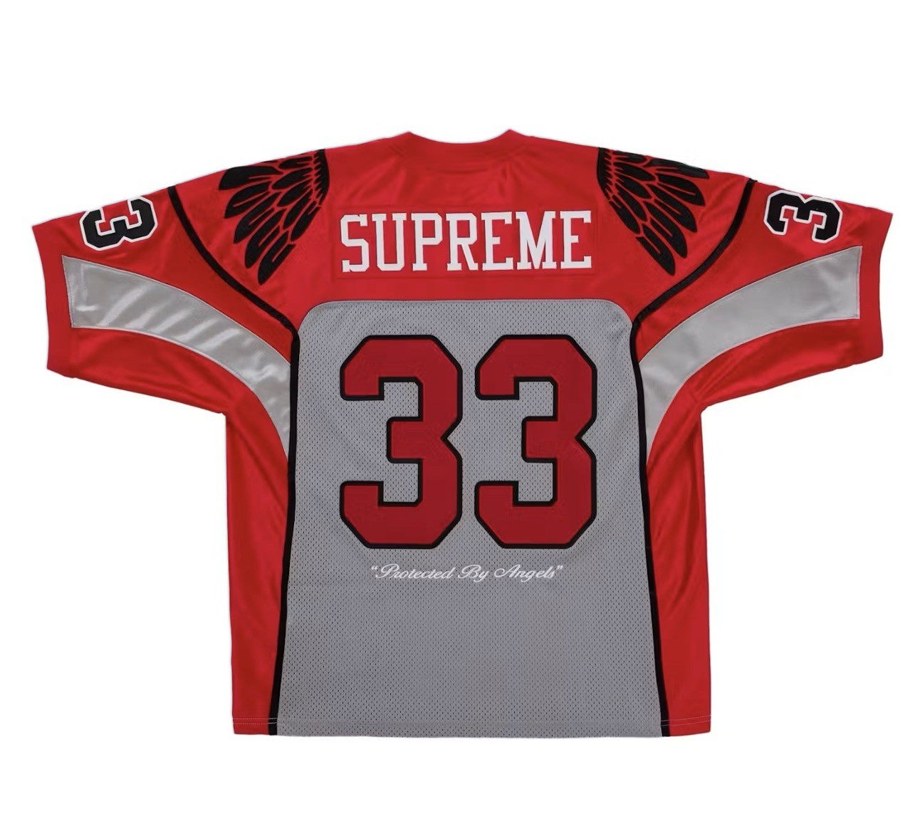Supreme Wings Football Jersey Grey/Red (Size Large) – Ships ASAP!!!