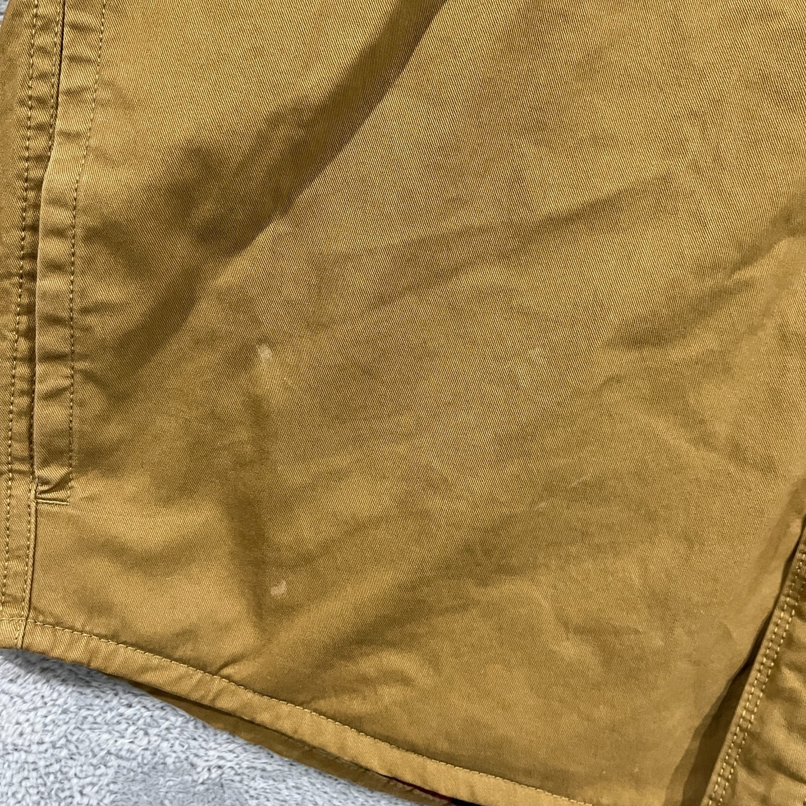 Eddie Bauer Jacket Mens Tall Large Tan Fleece Lined Shirt Shacket Snap Western