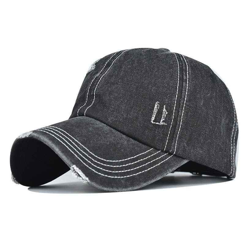Men Dyed Washed Retro Cotton Hat New Plain Polo Style Baseball Ball Cap Women