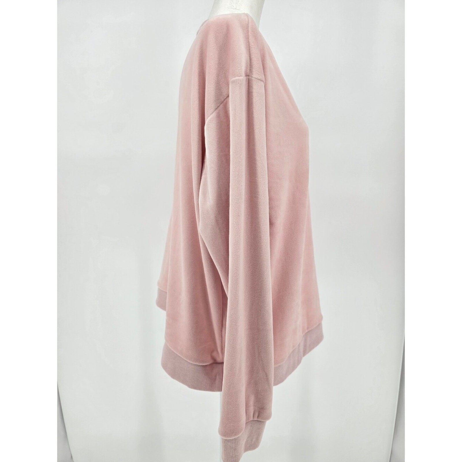 NWT Banana Republic Pink Velour Pullover Sweatshirt XL Soft Lounge