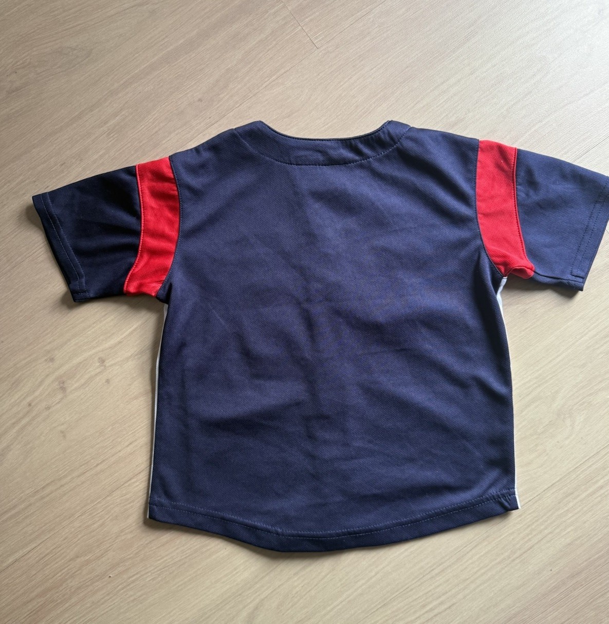 Team Athletics Atlanta Braves MLB Boys 3T Button Front Embroidered Jersey