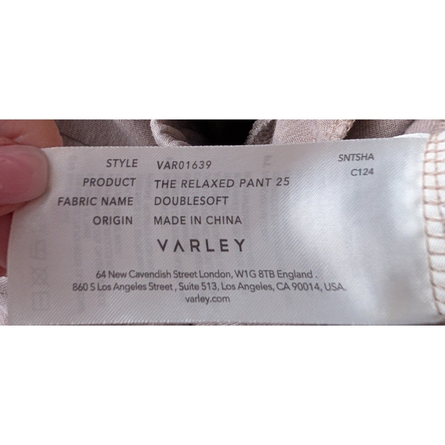 Varley DoubleSoft Gabriella Sweat & Relaxed Pant Set Women L Taupe Athleisure