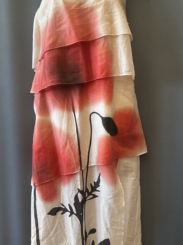 &Other Stories 100% Viscose Chiffon Printed, Fully Lined Dress, Sz 10, New