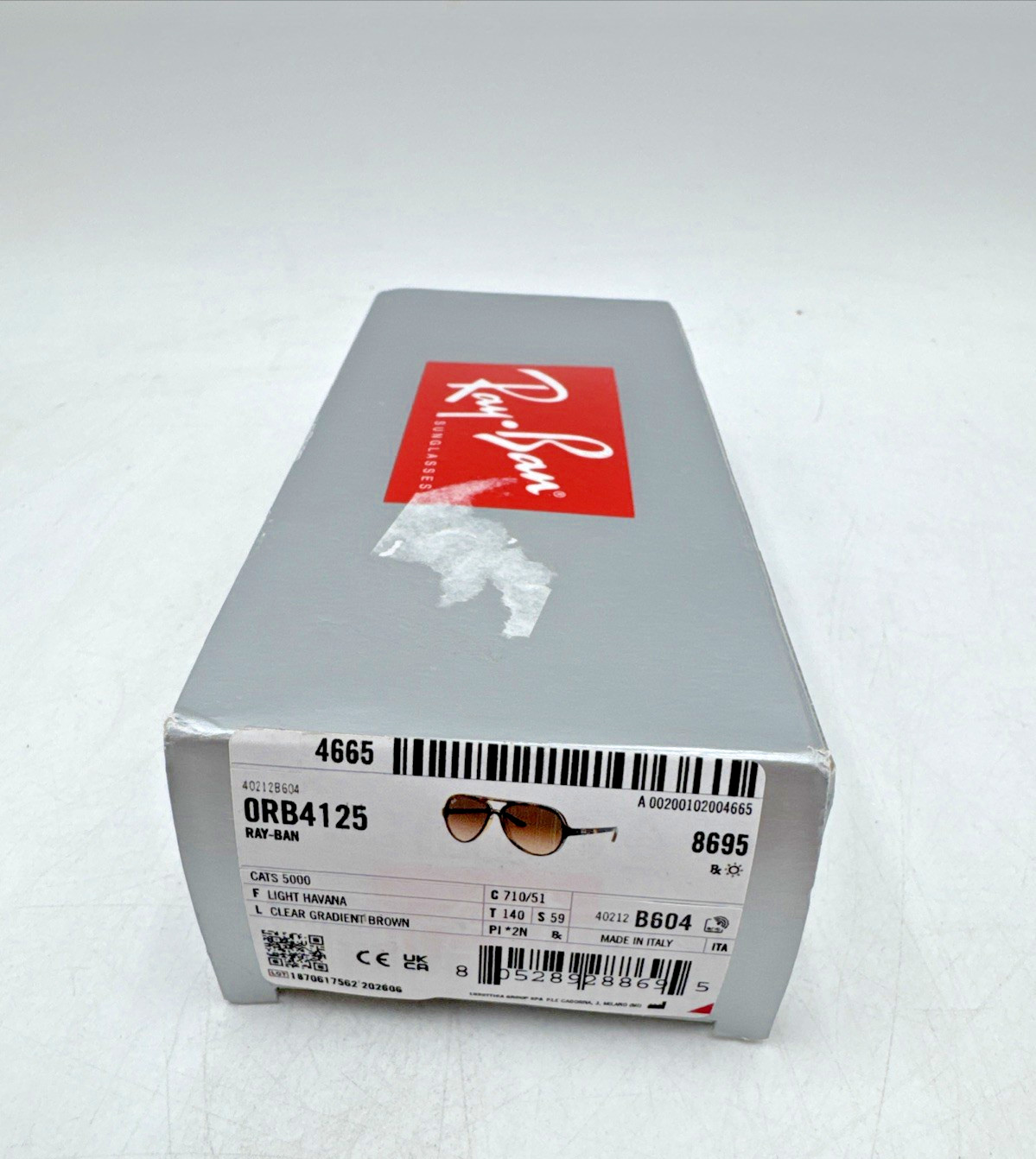 Ray-Ban RB4125 710/51 Aviator Sunglasses – Matte Havana