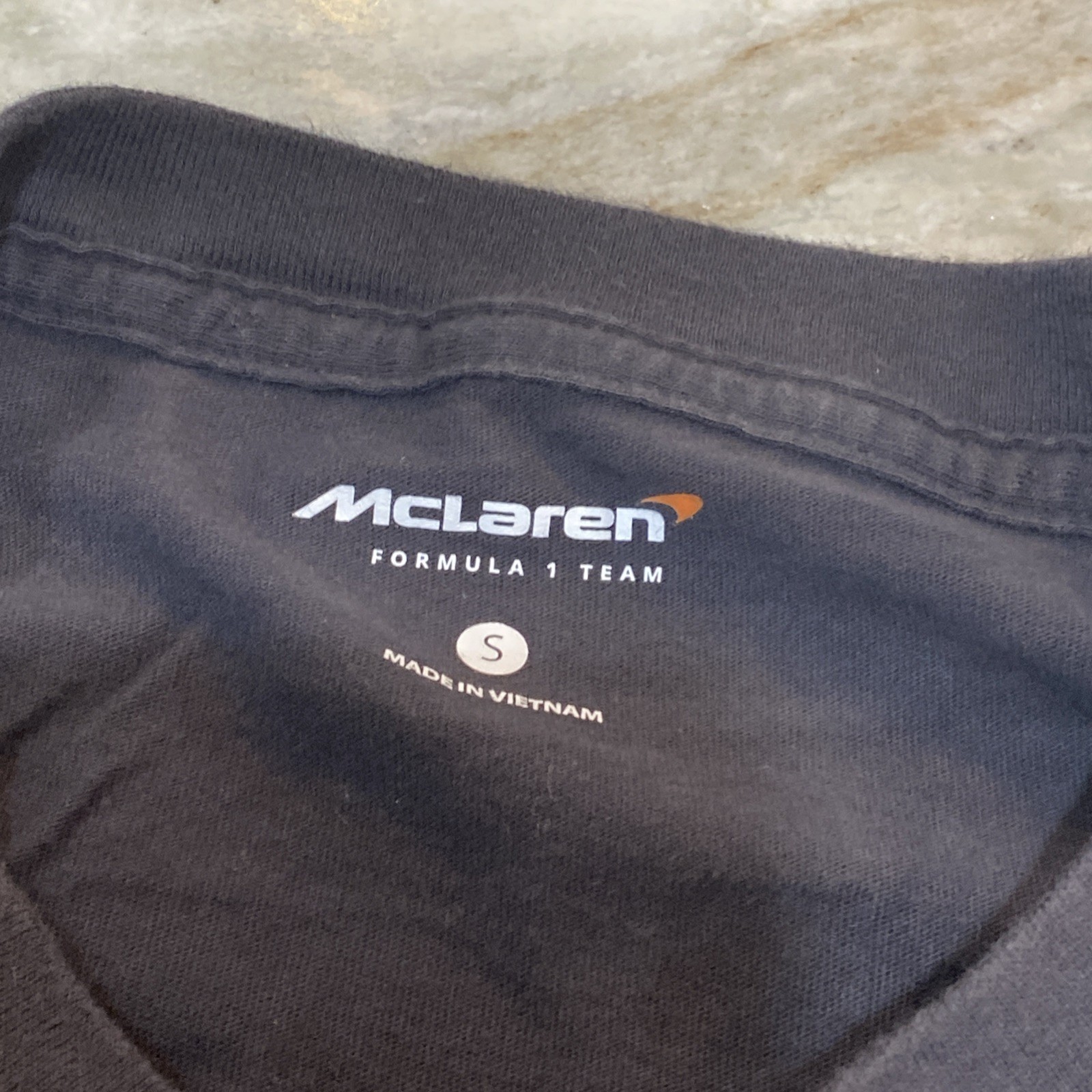 McLaren Formula 1 Team Men’s Short Sleeve Shirt Sz S Black Logo Graphic Lot Of 2