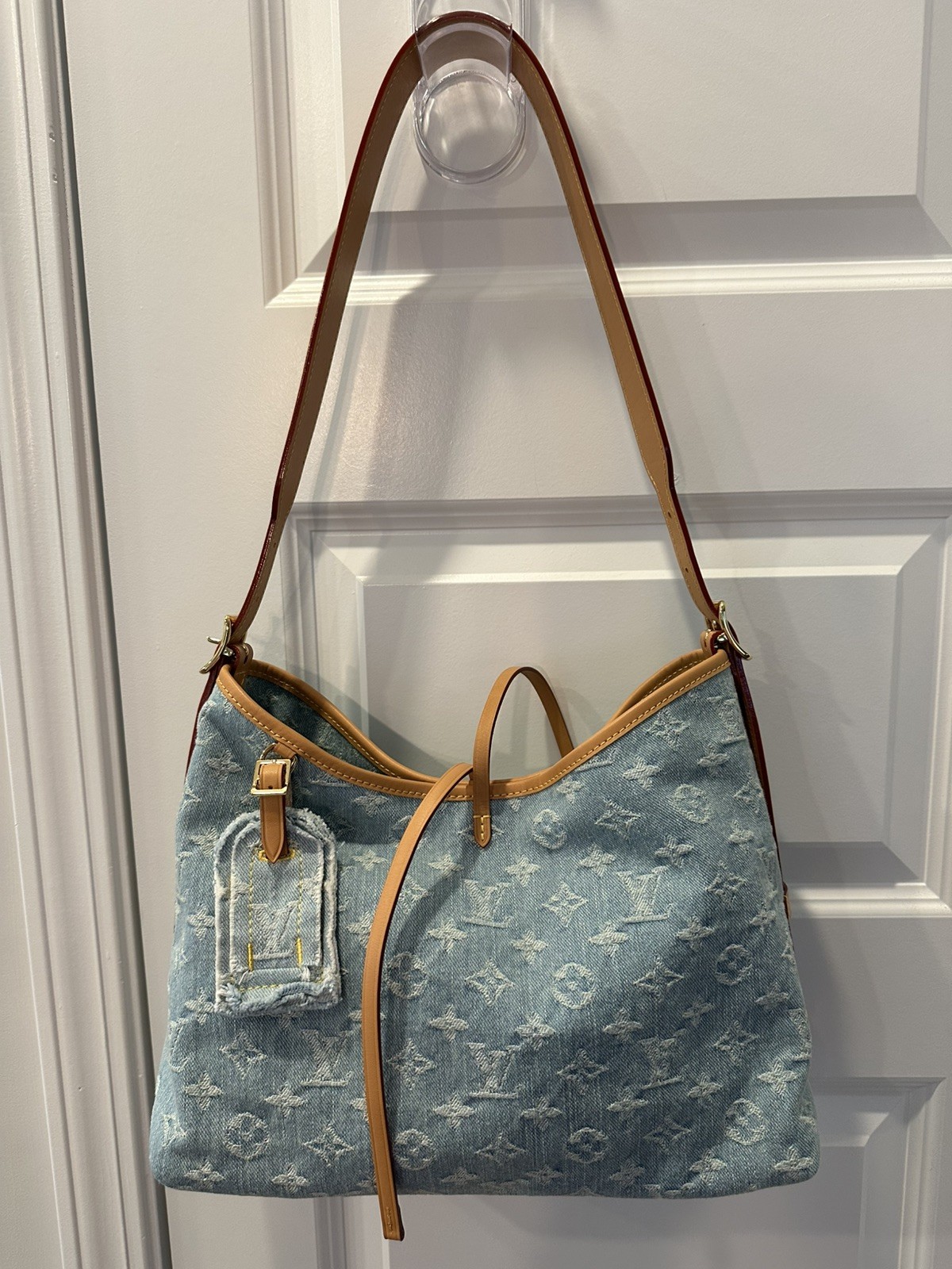 Louis Vuitton Monogram Denim CarryAll PM Sky Blue Limited Edition with Pochette