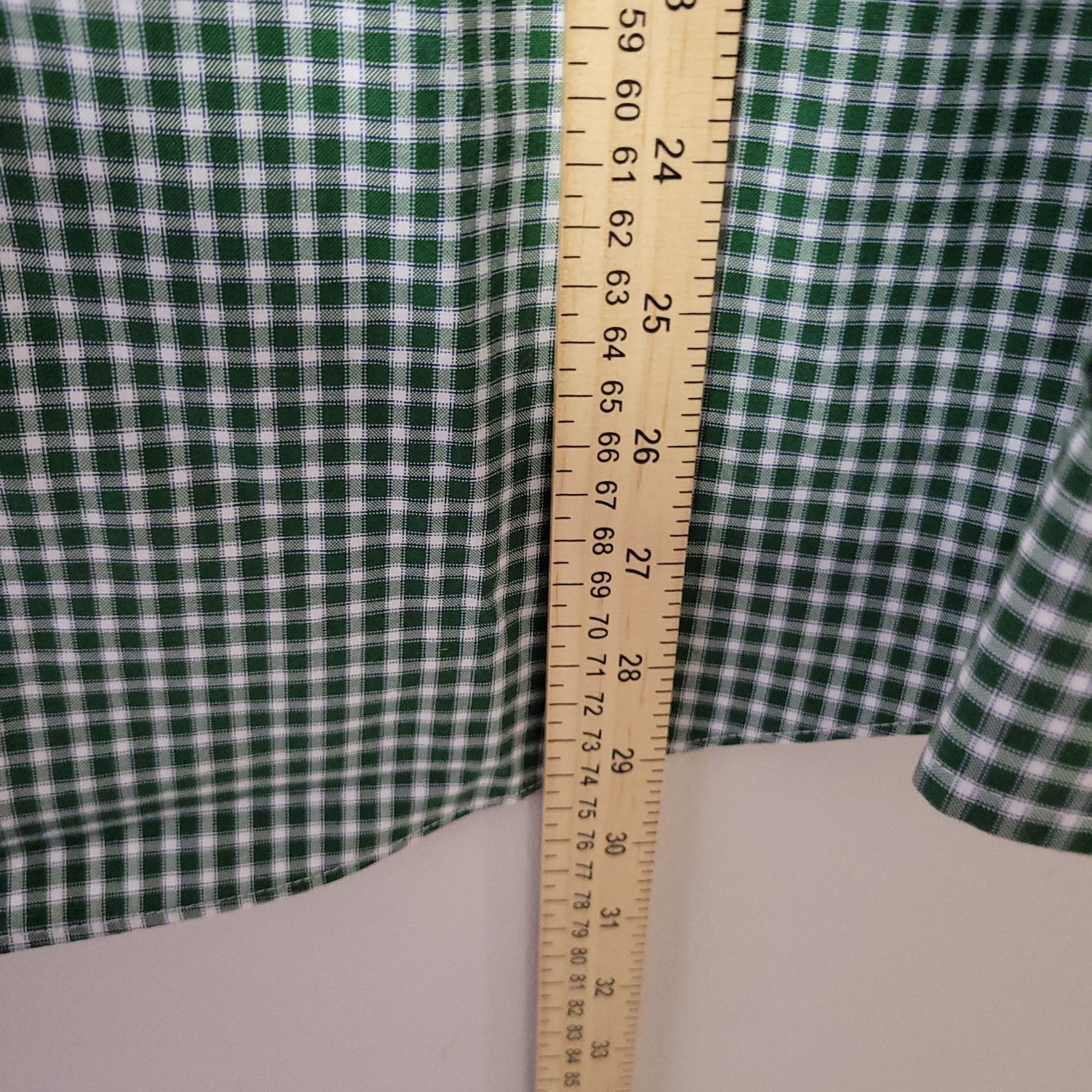 Brooks Brothers Regent Button Down Mens 16 34 Green Gingham Non Iron Stretch