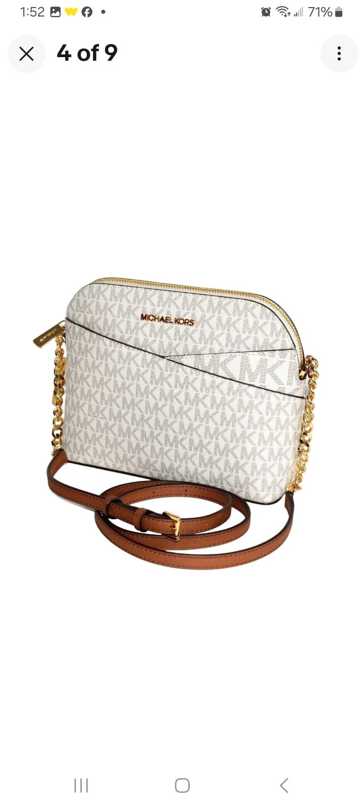 Michael Kors Tasche Umhängetasche Bag JET SET TRAVEL MD DOME CROSSBODY vanilla