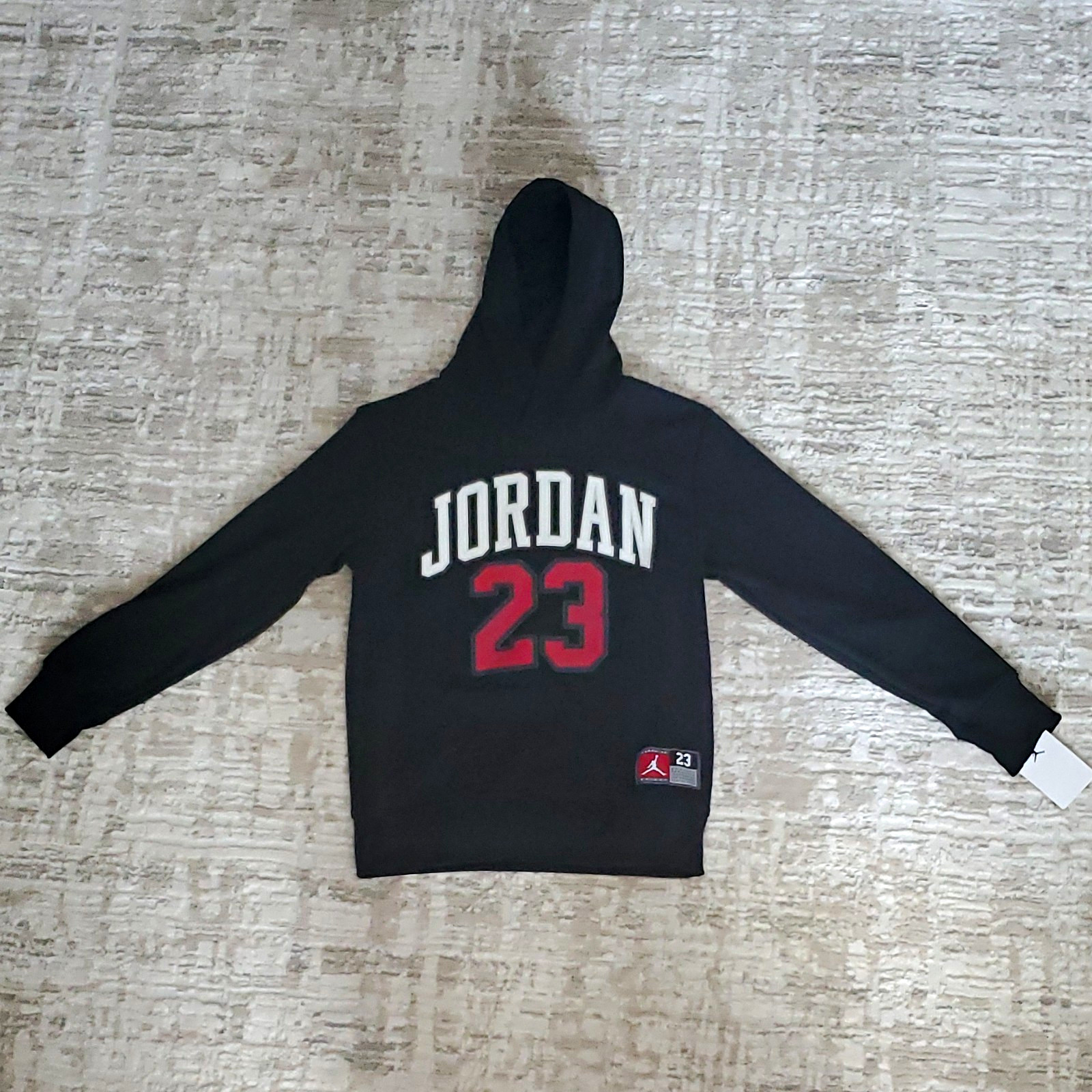 Jordan Jumpman Boys Black Pullover Hoodie Graphic Logo Size M 95C479-023