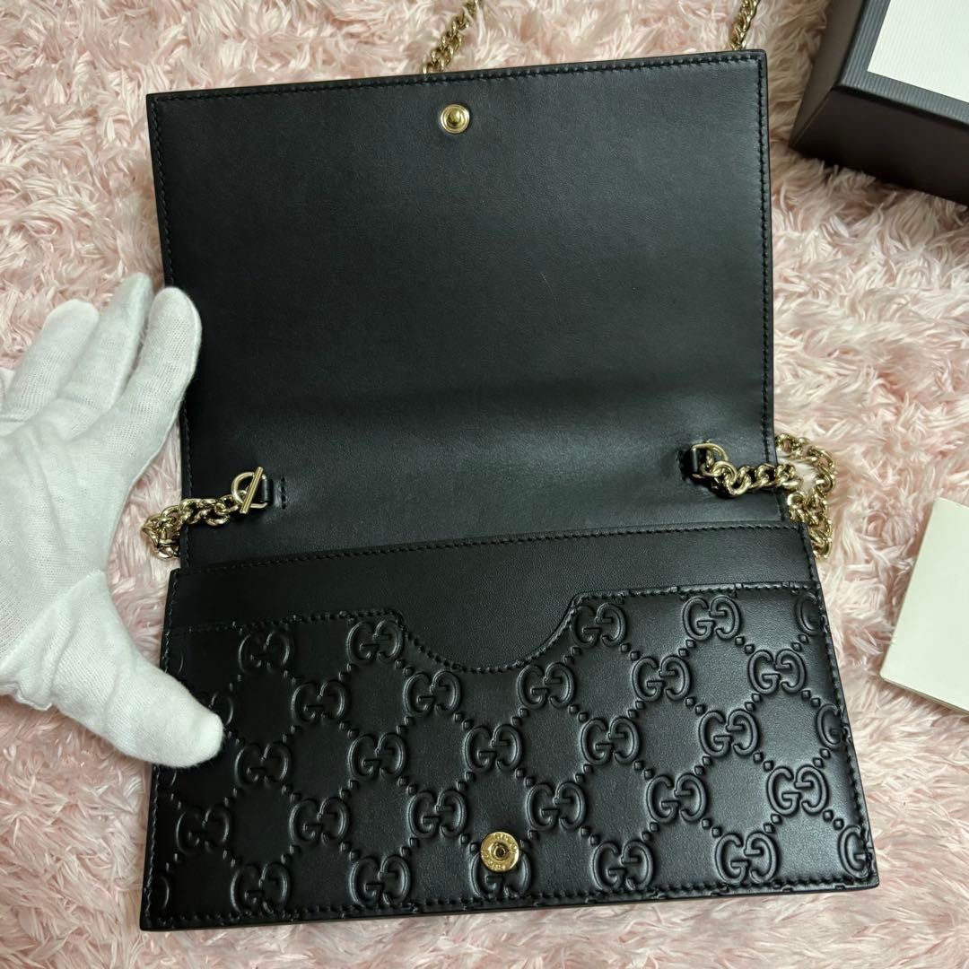GUCCI 431408 Chain Wallet Shoulder Bag Gift Present 0611b
