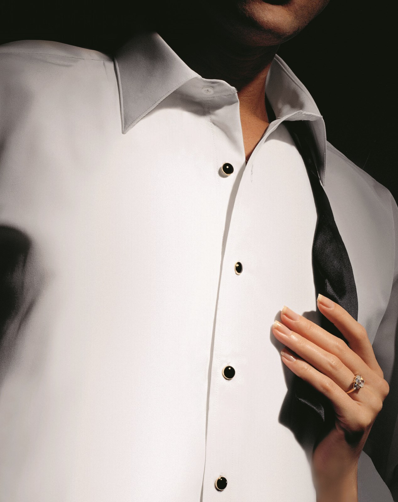 WHITE MICROFIBER DRESS SHIRT – Men’s small (14.5”) to size 4X (21-22”)