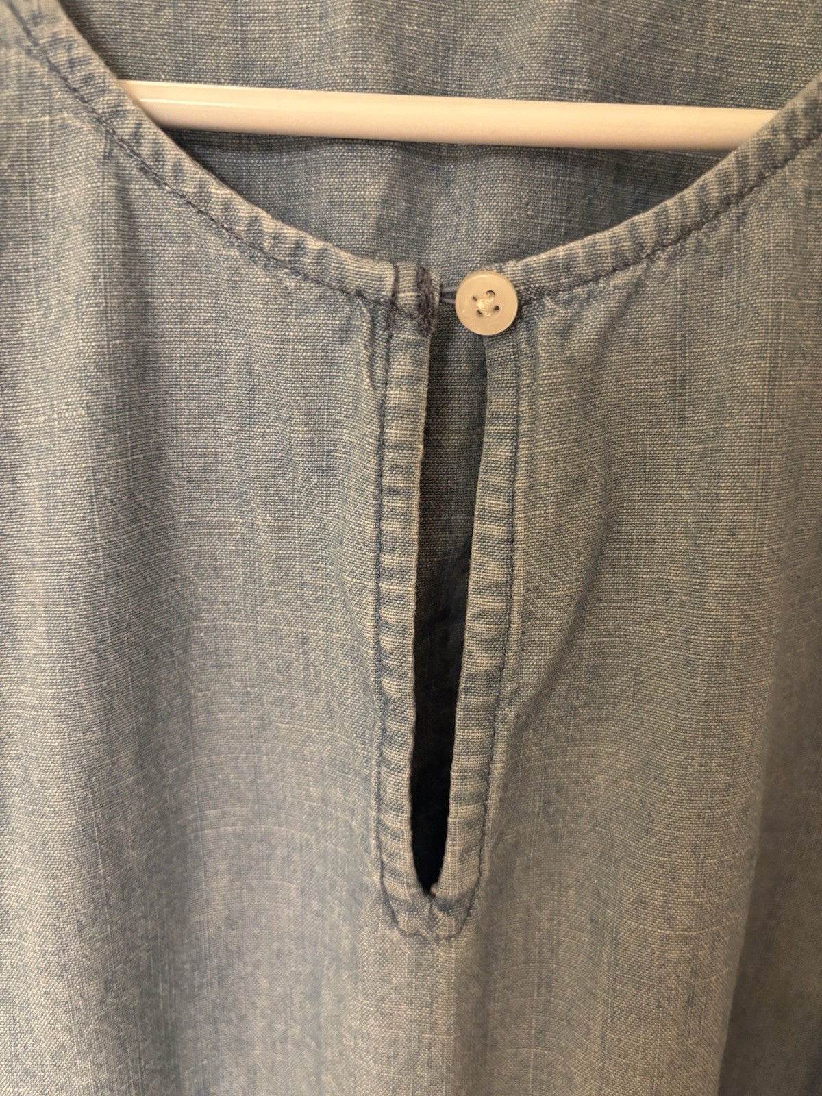 J. Crew Light Chambray Puff Sleeve Blouse