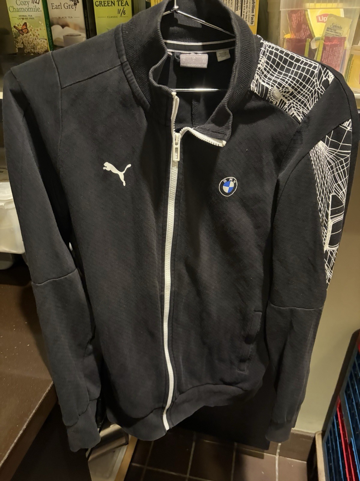 Puma BMW M Series Motorsport Full Zip Light Race Track Jacket Shirt Size Small
