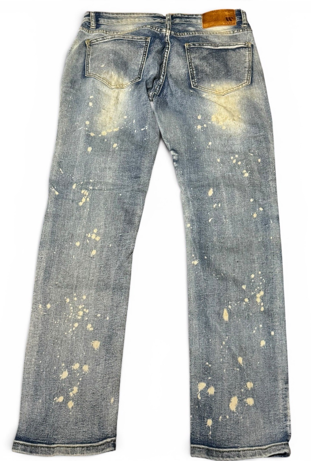 Waimea Skinny Fit Distressed Jeans Men’s 32×32 Bleach Splatter Moto Denim