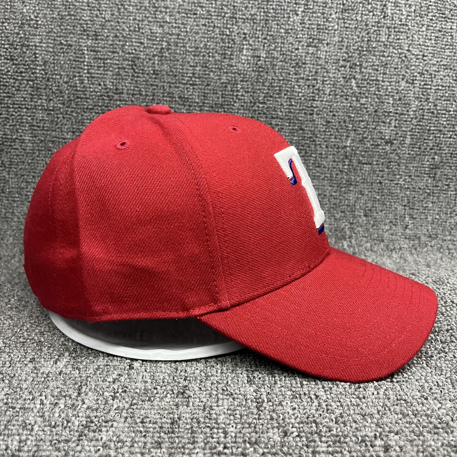 ’47 Brand Texas Rangers Strapback Cap Red Curved Brim Hat W1807