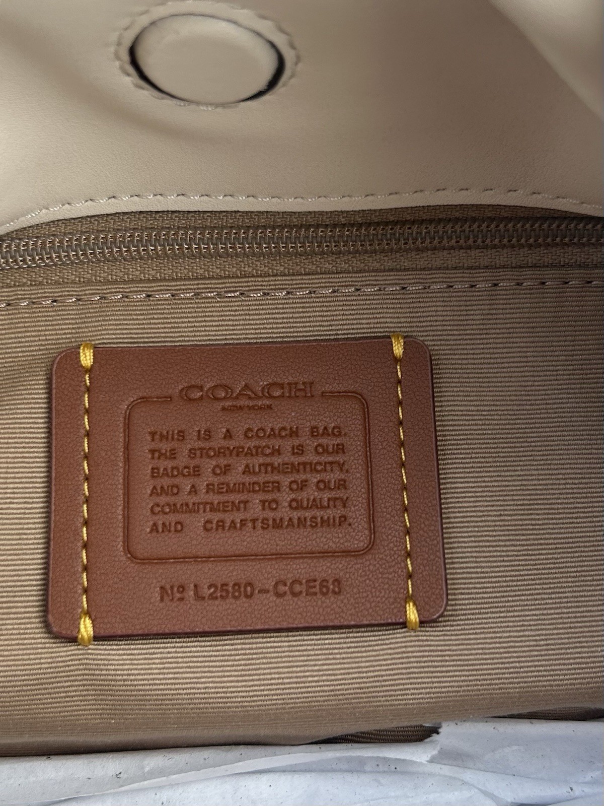 Coach Large Faye Clutch CCE68 Chalk Bone White Leather Bag New With Tags NWT