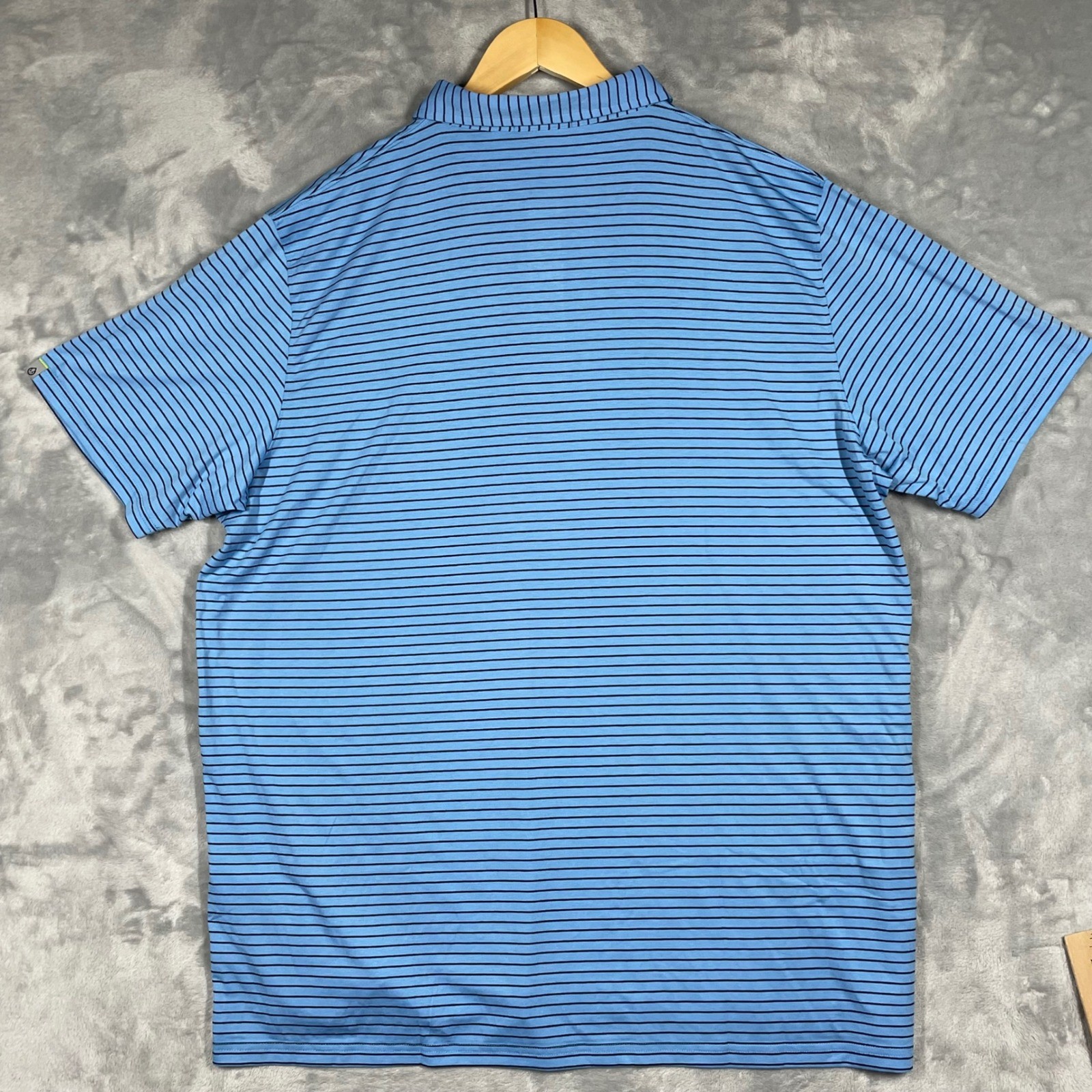 Tasc Performance Cloud Polo Brookline Stripe Blue Navy TM546Y-460SP Mens XXL NEW
