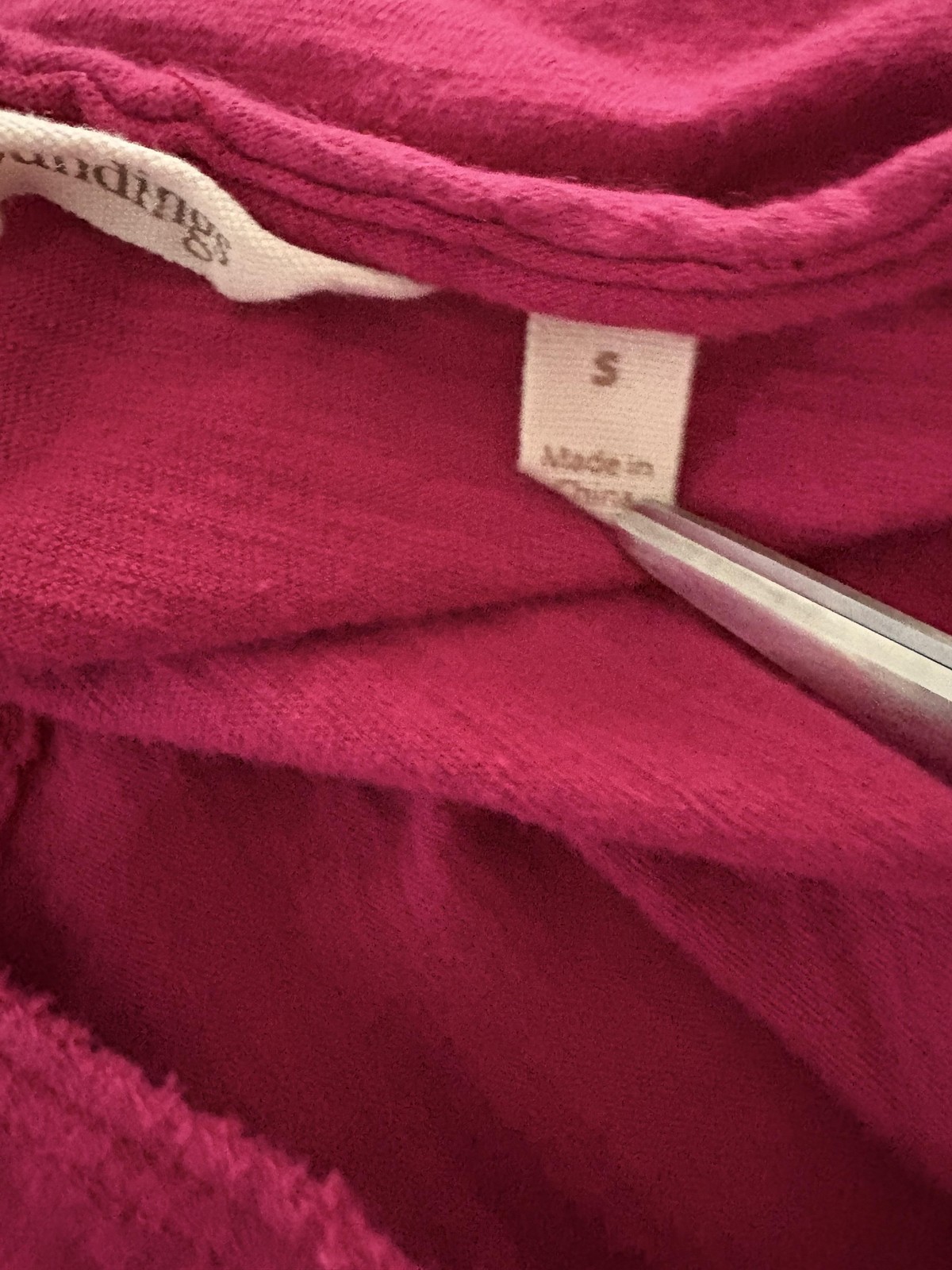 Soft Surroundings Tank Top S Raspberry Asymmetrical Button Accent Beach Minimal