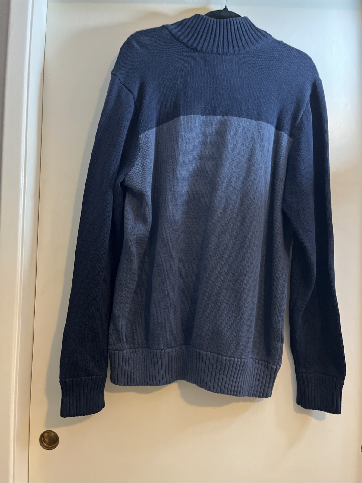 NWT Eddie Bauer Men’s Navy Blue Pullover Sweater Size Large, 100% Cotton
