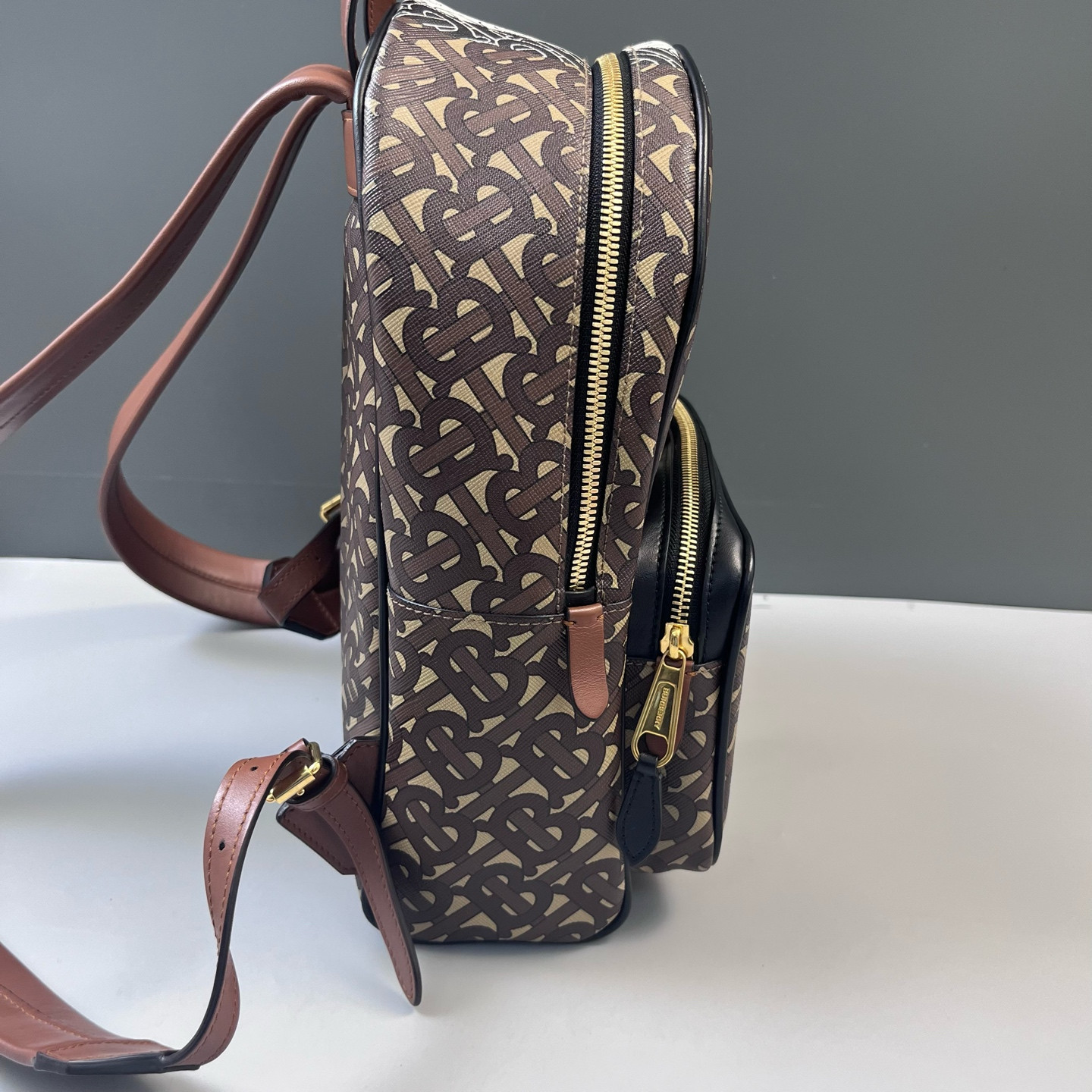 Authentic Burberry Classic Monogram Backpack Coated Canvas Backpack Brown eBay