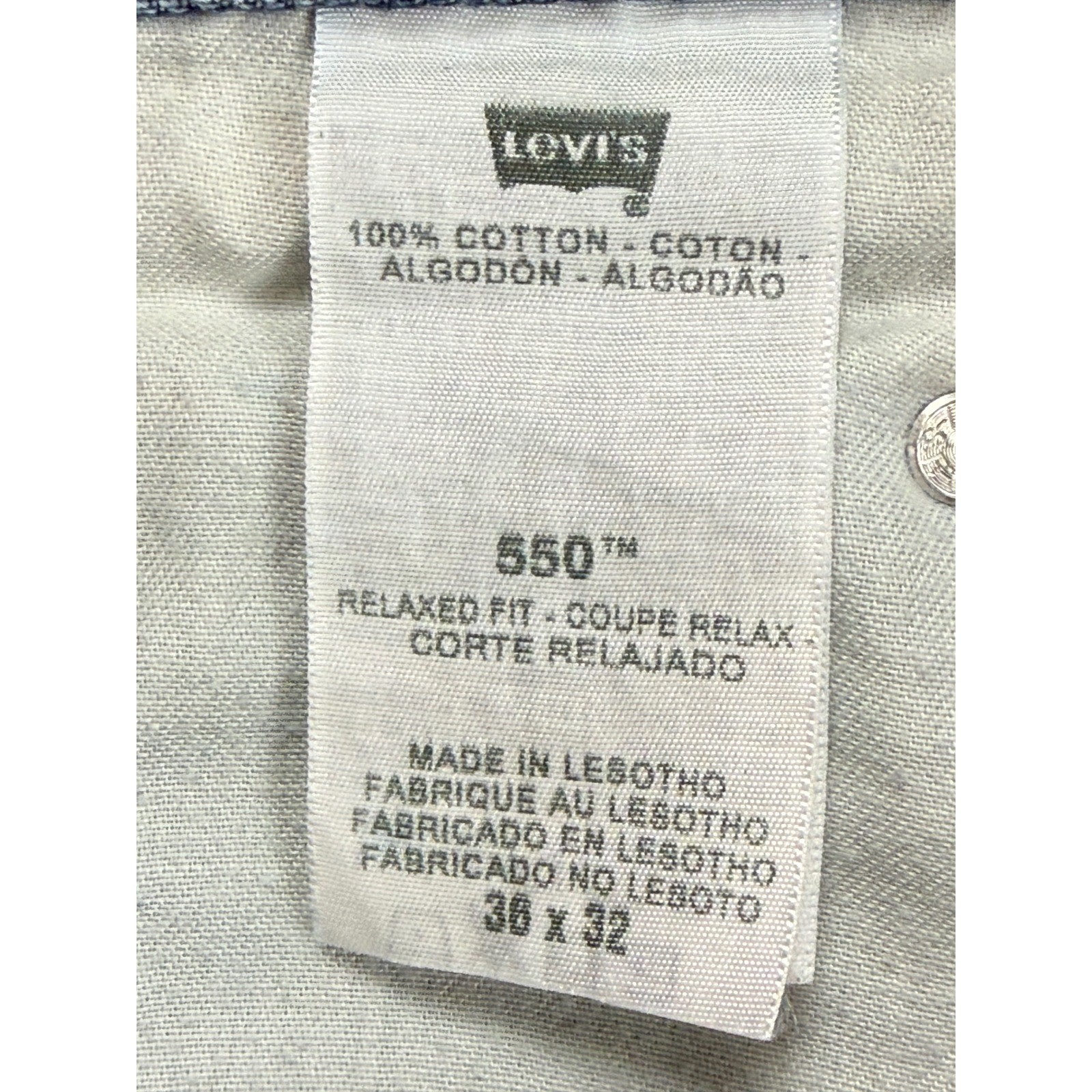 Levi’s 550 Relaxed Fit Jeans Mens 36×32 Blue Denim Medium Wash Cotton