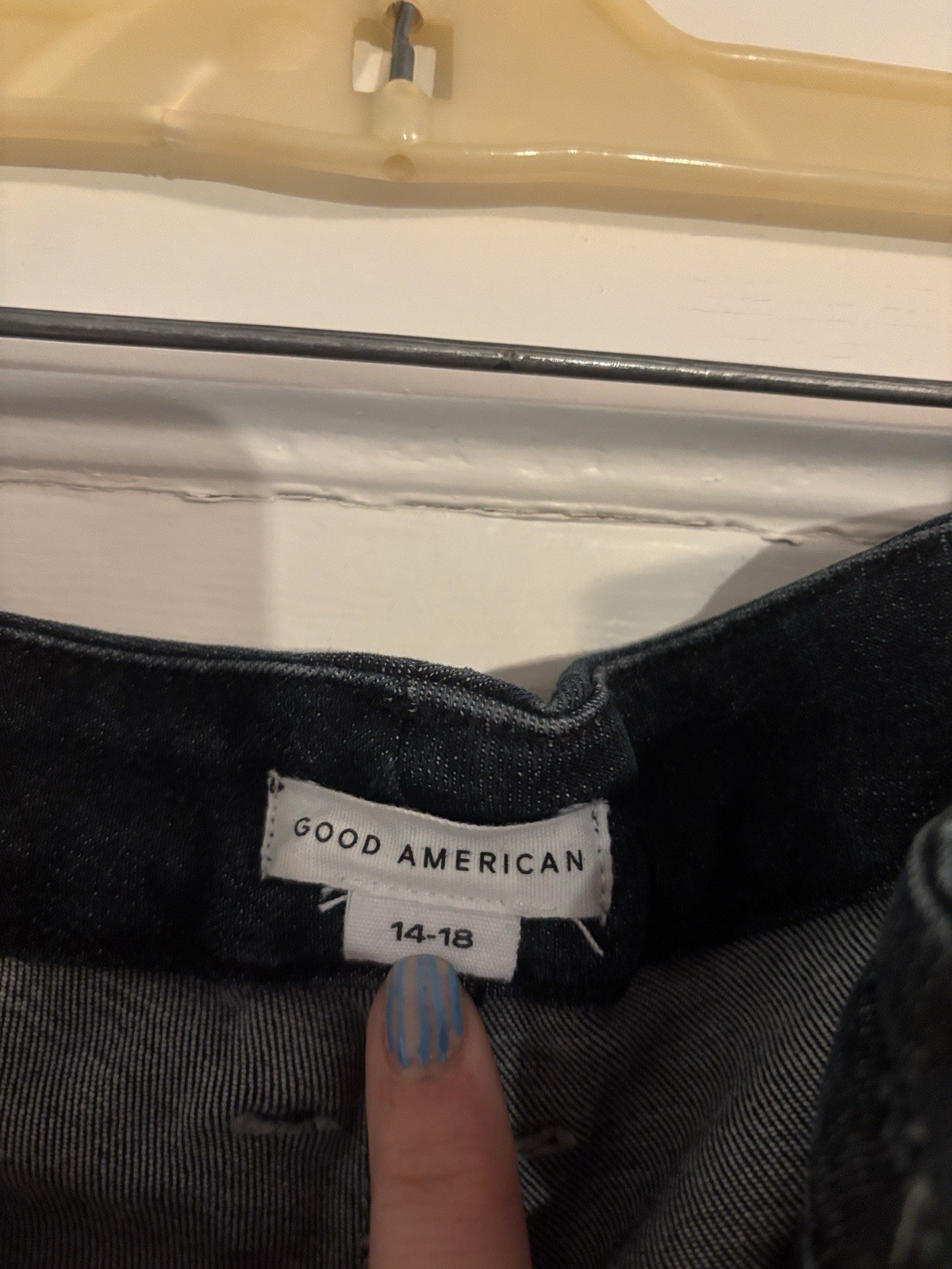 Good American Jeans Always Fits Good Legs Skinny Sculpting Size 14-18 Deep Blue