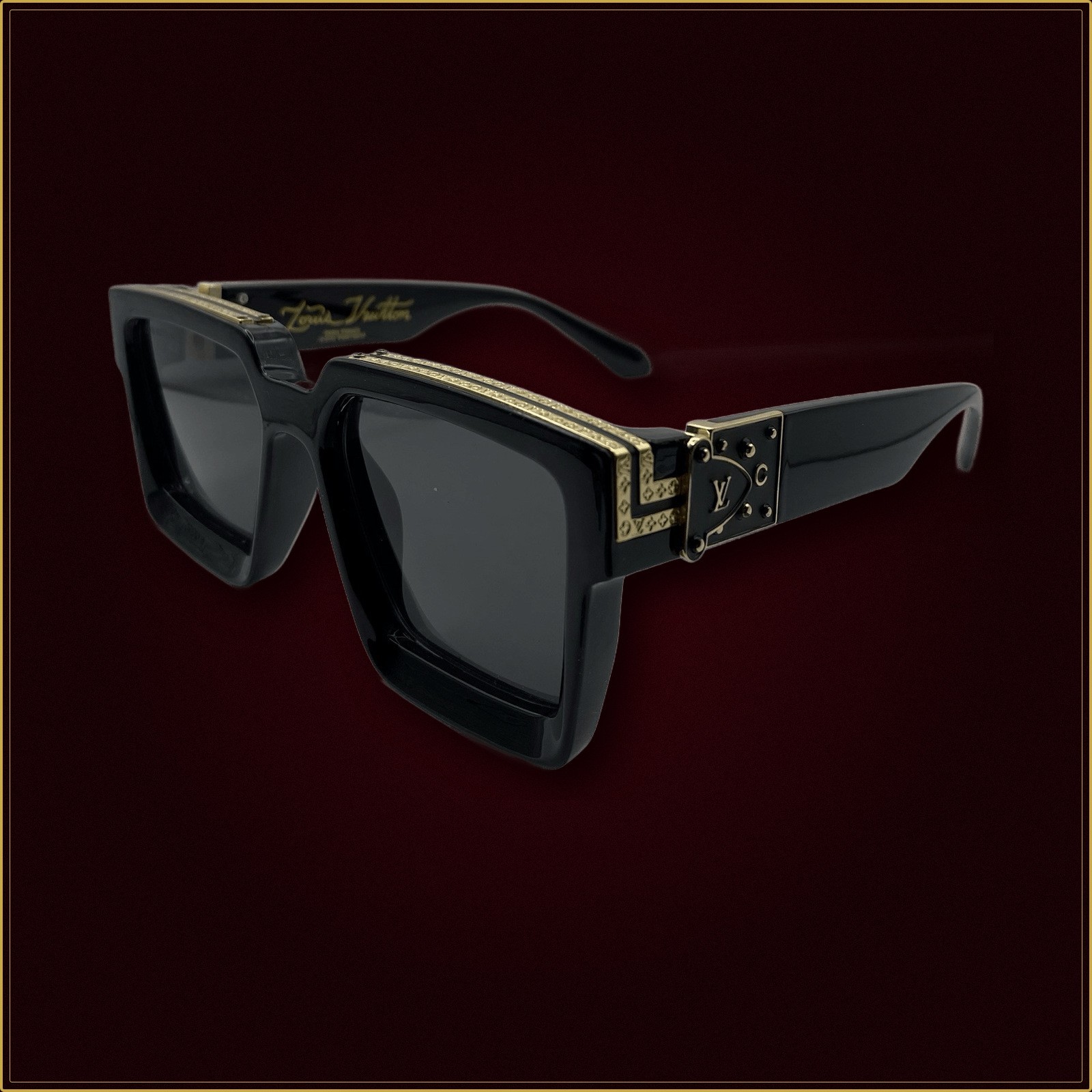 Louis Vuitton 1.1 LV Millionaires Sunglasses Black Gold LV Acetate