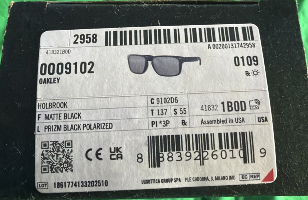 Oakley Holbrook Matte Black Rubber Coated Sunglasses