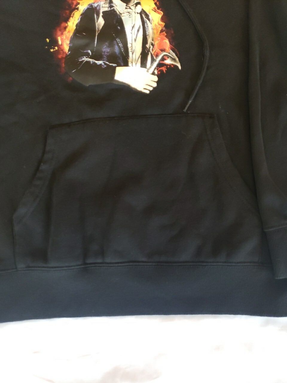 AC/DC Angus Young Sweatshirt Mens Small Black Pullover Hoodie Rock Music