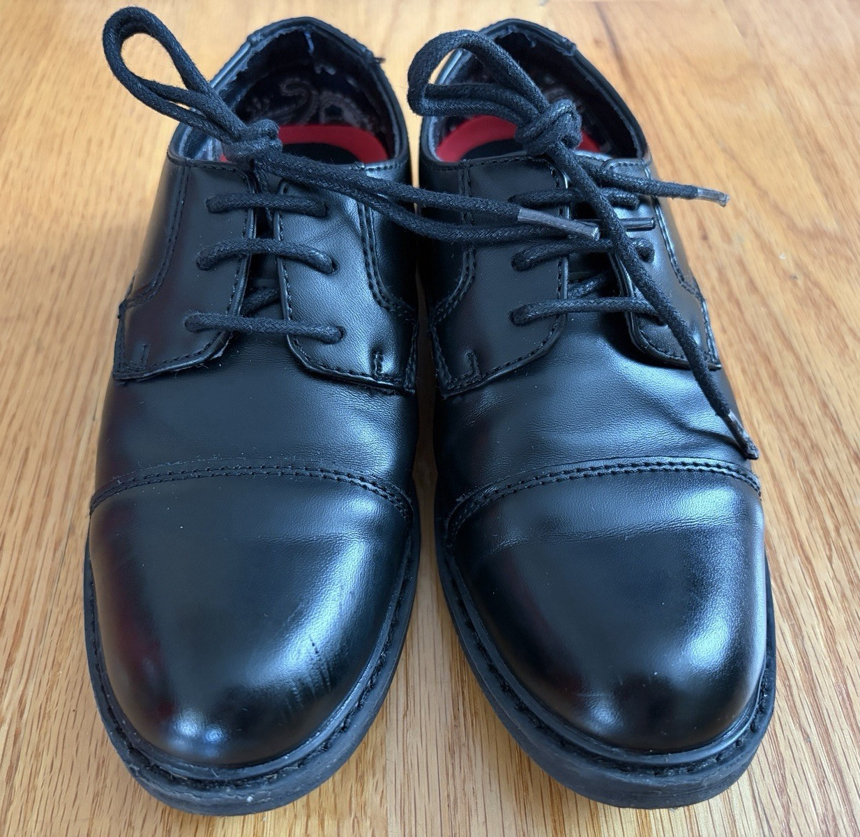 Bruno Marc Black Synthetic Leather Lace-Up Oxford Dress Shoes Little Kid US 12