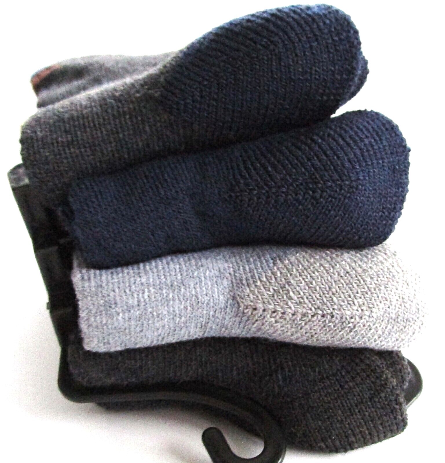 Timberland Mens’ Cushioned Crew Sock Wool Black Gray Navy Brown 4 PR 9-12 – NWT