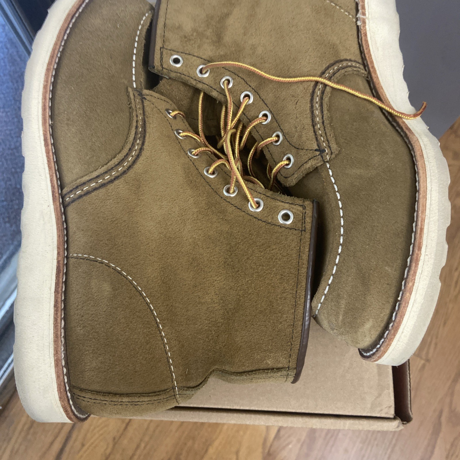 Red Wing Heritage Moc Toe Mens Boots 8881 Olive 12D Factory Seconds EUC