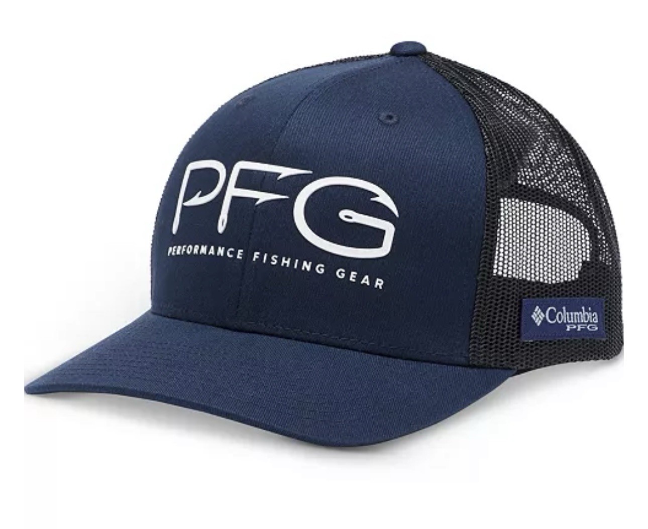 COLUMBIA PFG Hooks Mesh Snapback Ball Cap Hat Collegiate Navy 1837021-465 O/S