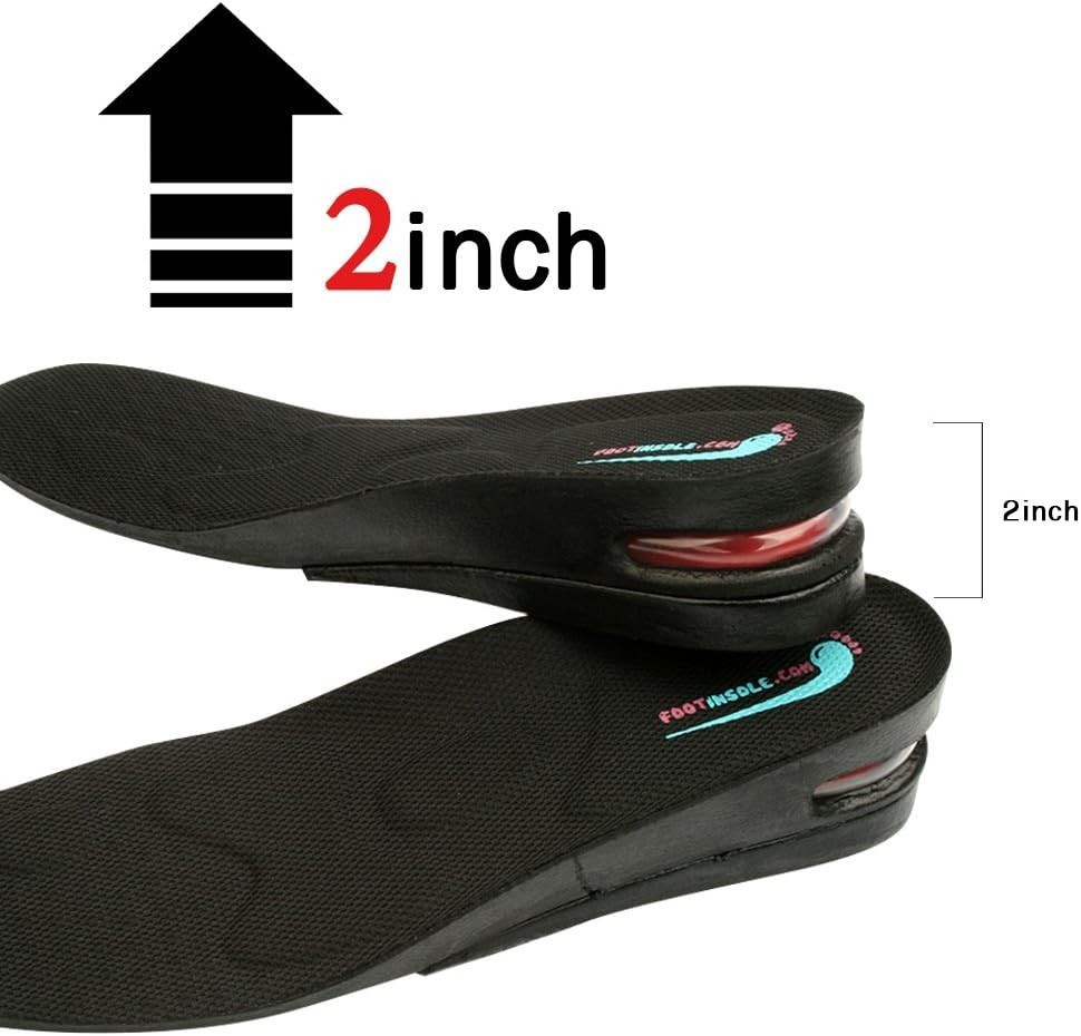 Elevate Your Style: 2″ Height Increase Insoles with Air Cushion for Men’s 7-11