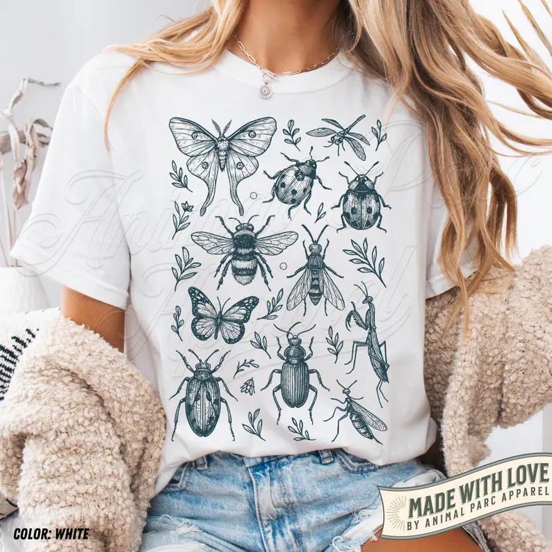 Entomology Insect Bug Moth Nature Lover Graphic Comfort Tee