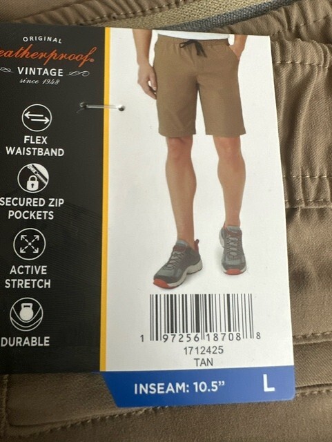 Weatherproof Vintage Men’s Performance Weather-Flex Tech Shorts