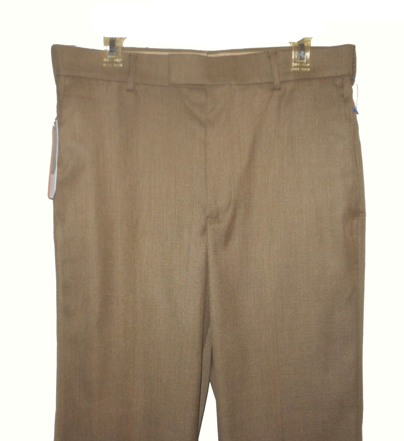 New Pants Savane Sharkskin Perm-Crease No-Fade No-Iron Taupe MSRP-$72.00 32X30