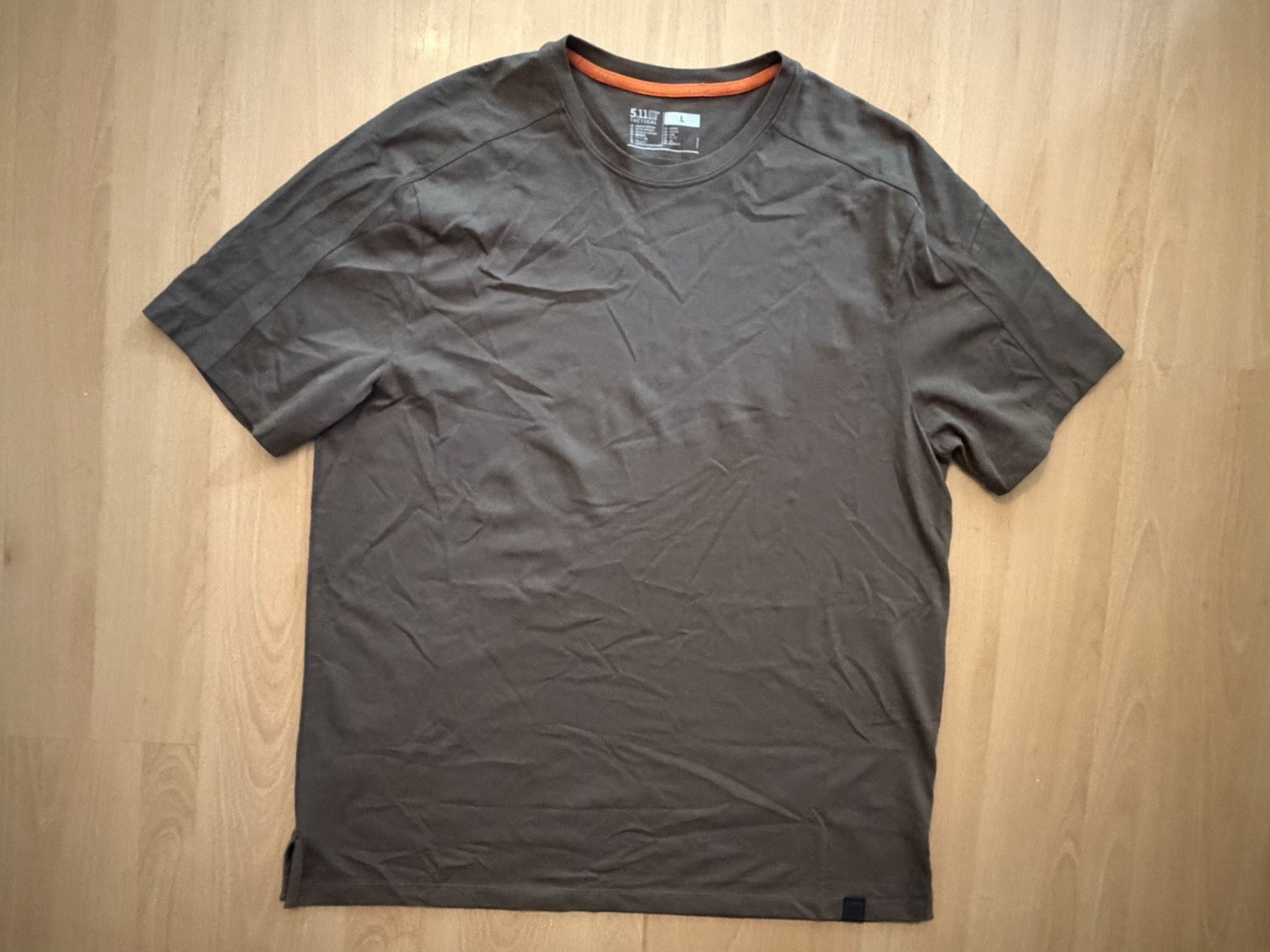 5.11 Tactical Delta Crew Top Mens Large Brown Performance T-Shirt 40169 NWT