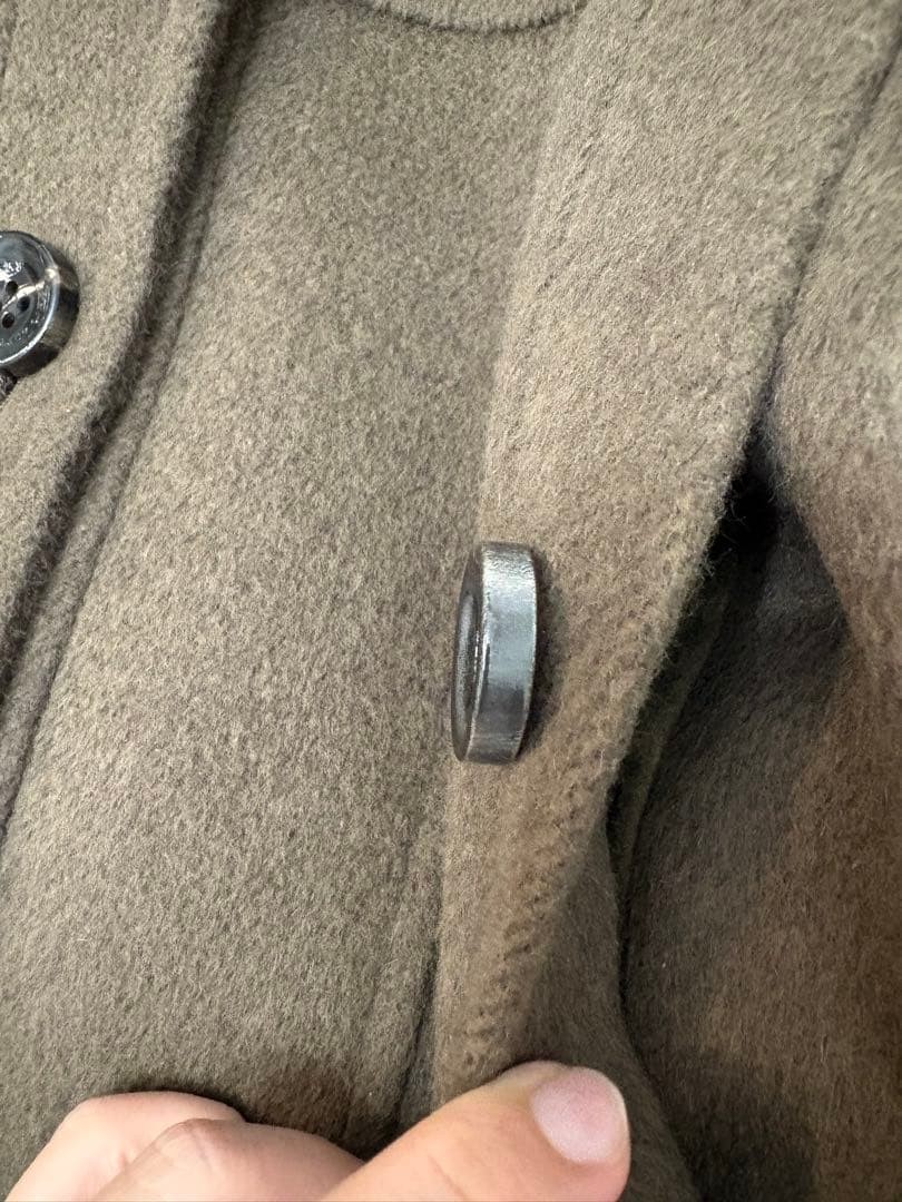 Excellent Condition Burberry Black Label Brown Long Coat 38 Wool Angora