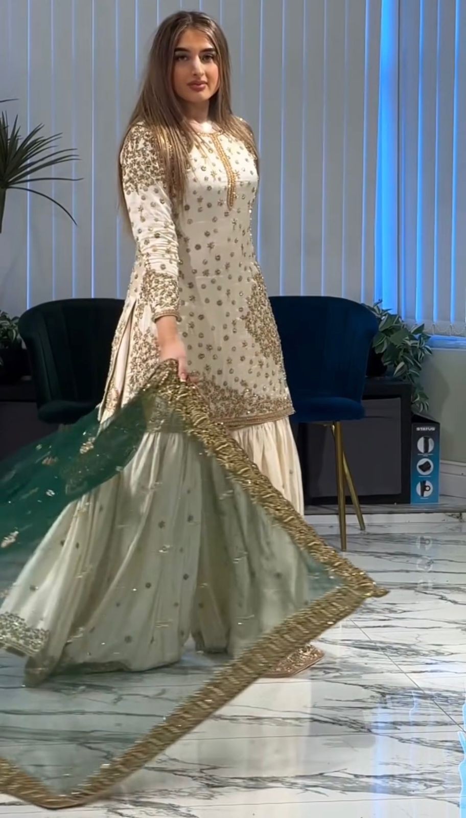 Party Wedding Wear Top Gharara Suit Designer Bollywood Pakistani Salwar Kameez