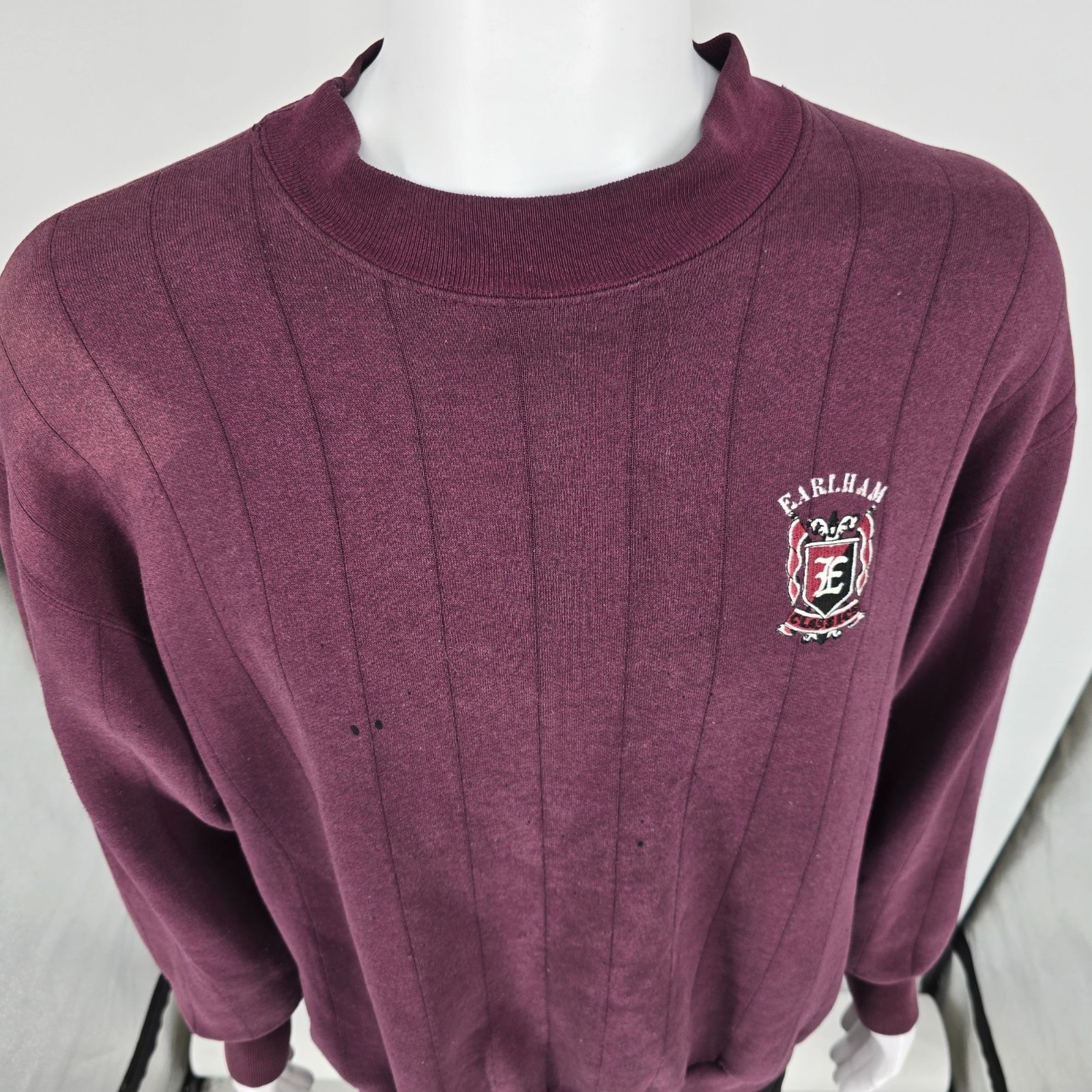 Vintage 1990s JanSport Made in USA “Earlham Classics” Burgundy Sweatshirt (XL)