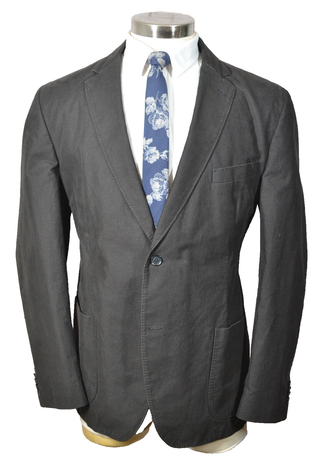 KROON Mens Brown Cotton Blend Classic Fit Sport Coat Suit Jacket SIZE 44R