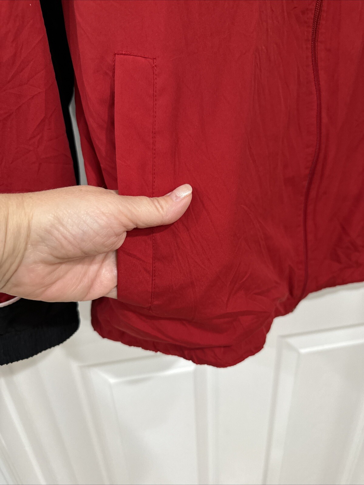 Y2K Reebok Men’s Size L Red & Black Windbreaker Track Jacket Color Block – NOTE